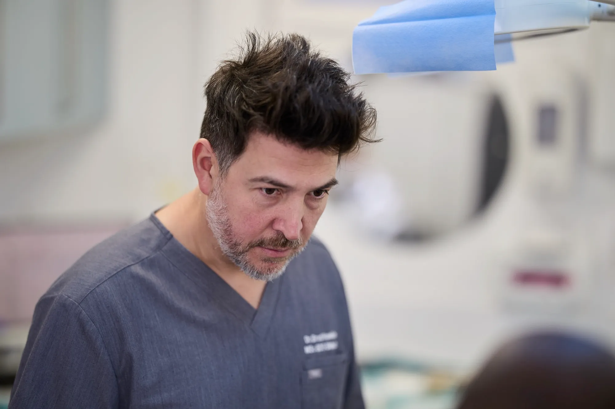 Dr Brad Hawkins, implant surgeon, in the surgery